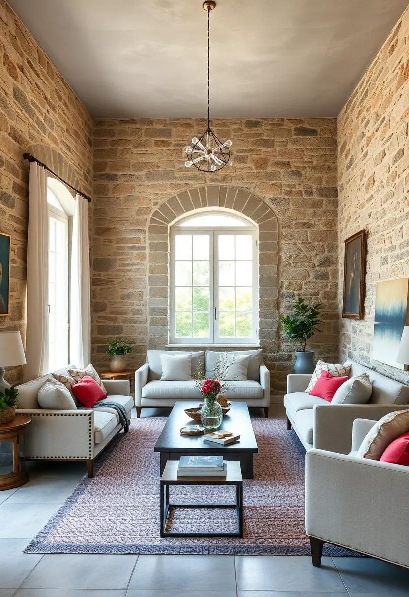 Emphasize ⁣natural light ‌through large windows with simple, sheer curtains to ⁣brighten⁣ stone interiors
