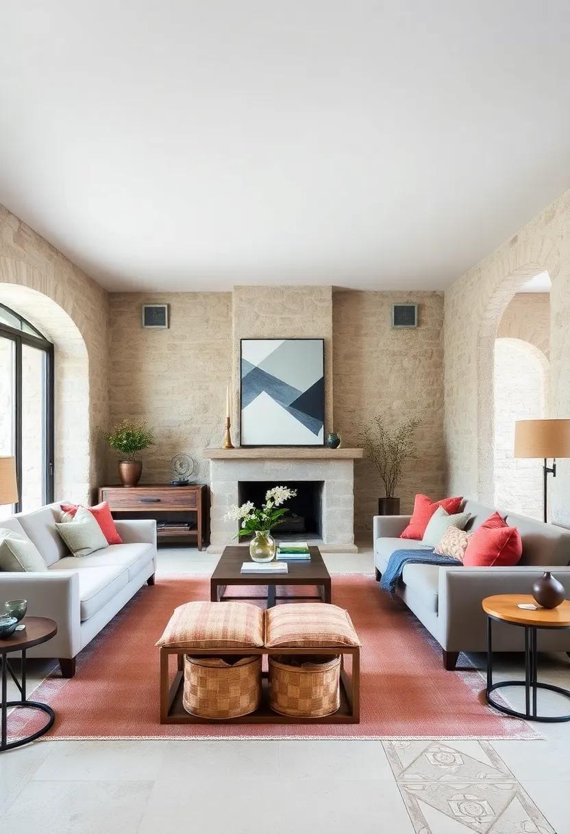 Finish with⁢ subtle metallic accents,⁢ such as⁢ aged​ brass or copper, to inject ⁣understated‍ sophistication⁢ amidst the stone walls