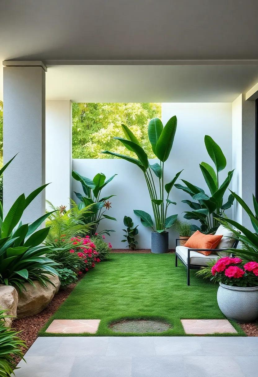 Front Yard Designs Blooming with Vibrant Flowers Adapted to Tropical and Humid Climates