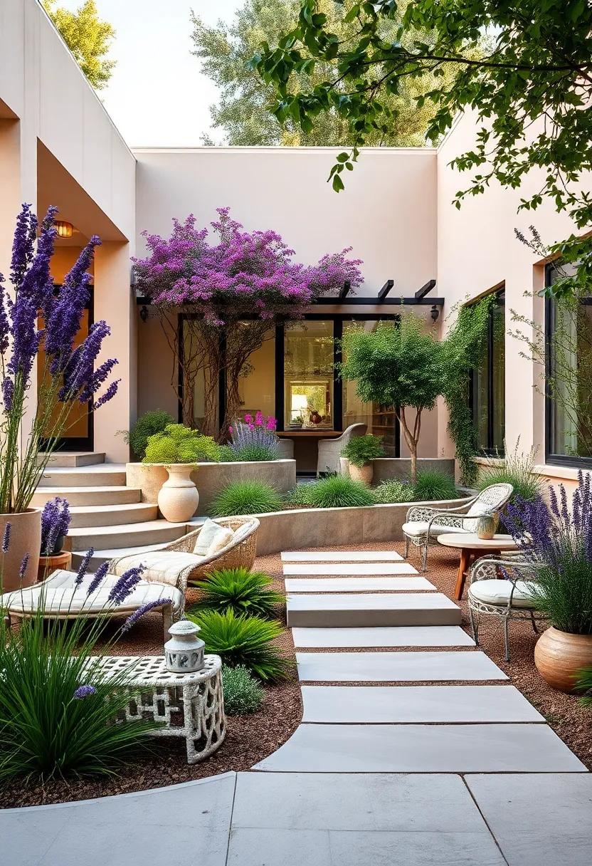 Frosted Branches Framing Charming Lanterns in Quiet,Snow-Dusted Front Yard Scenes