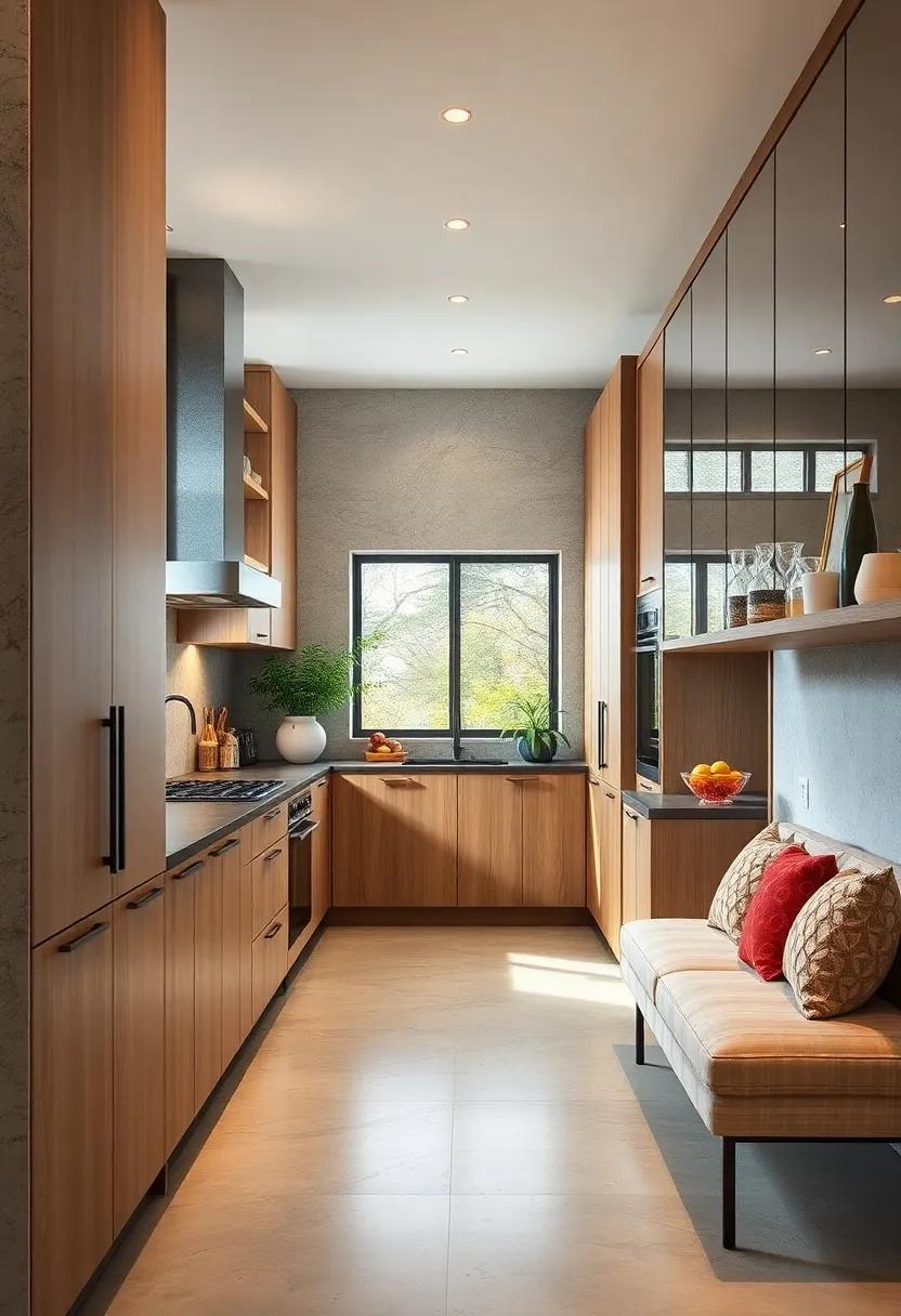 Choose slim, tall cabinets to maximize vertical storage‍ without crowding the walkway