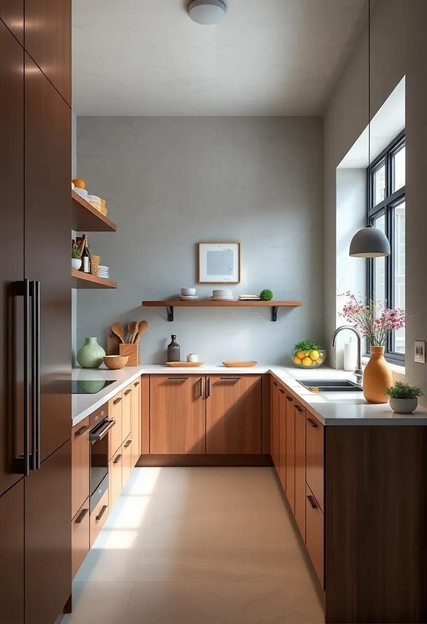 Incorporate open shelving⁣ above counters⁢ for easy⁢ access and decorative display