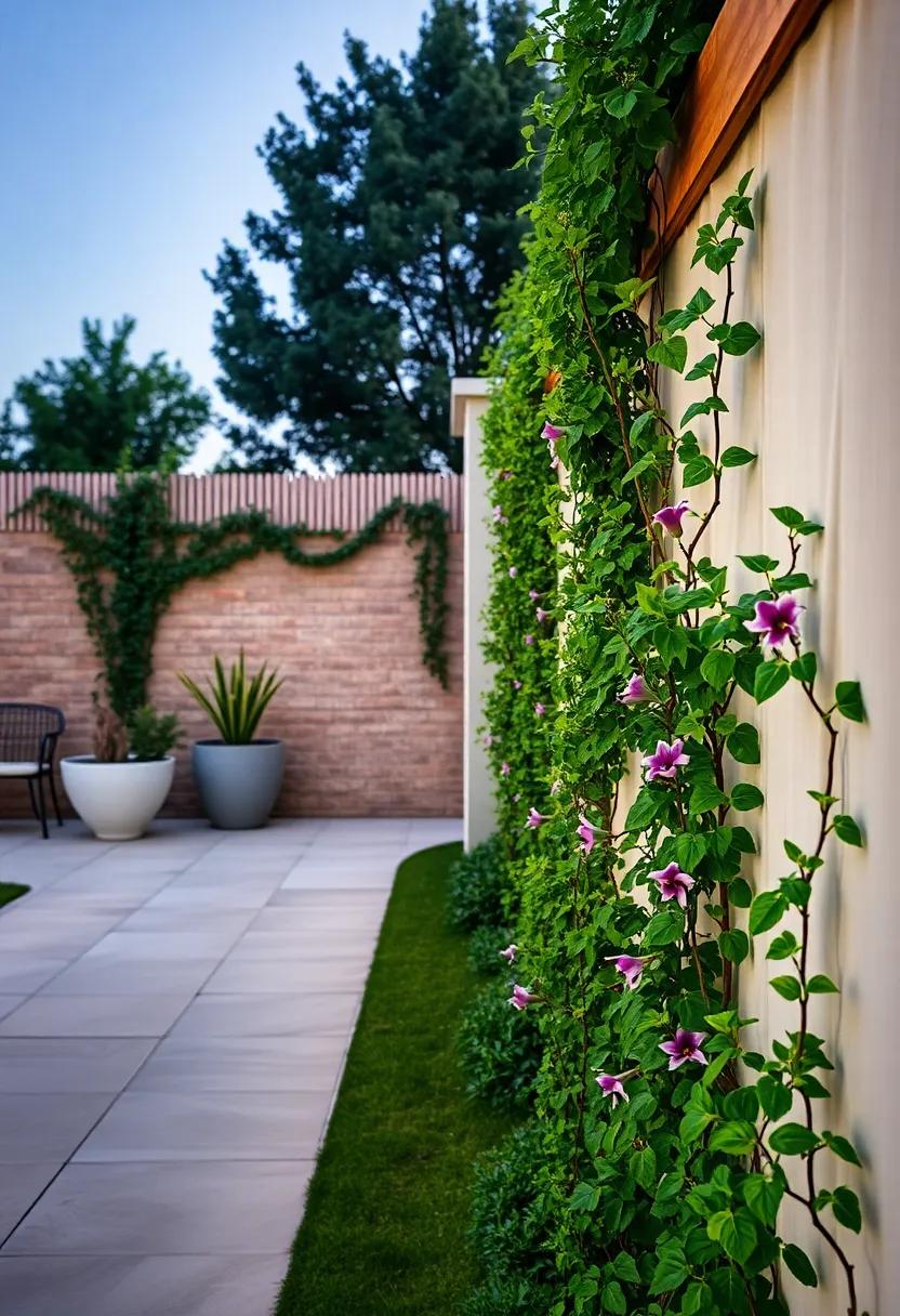 Curved Fence ⁤line‌ Draped in Twilight-Blooming Moonflower