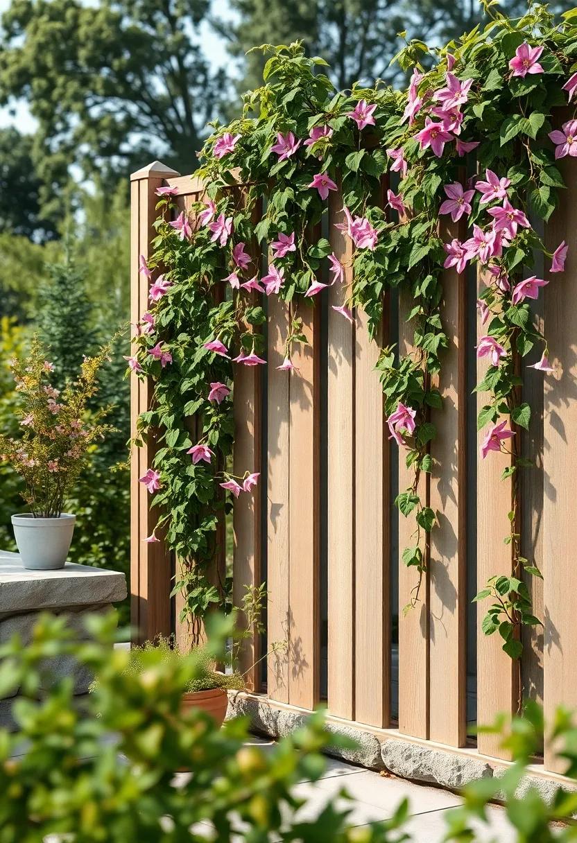 Split Rail ⁣Fence Interlaced‌ with Delicate Sweet Autumn Clematis