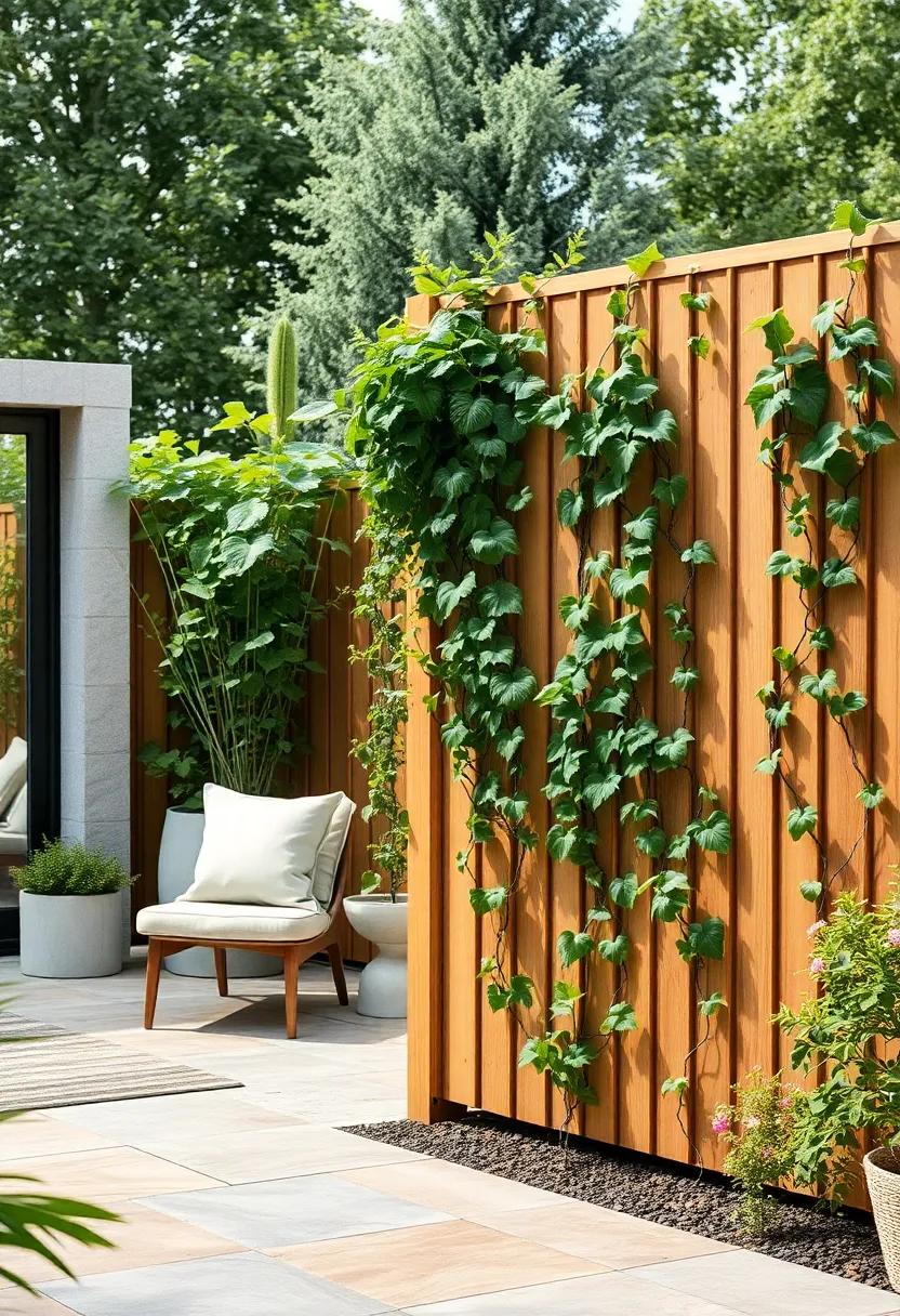 Vertical Board Fence Packed ⁢with Twisting Sweet Garden‍ Balsam
