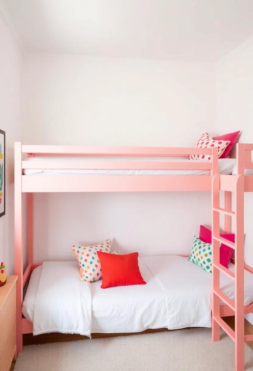 Colorful Cushions: ⁤Add a splash of color by incorporating vibrant cushions‌ on the bunk beds,⁢ allowing personalization⁤ and comfort for your little ones
