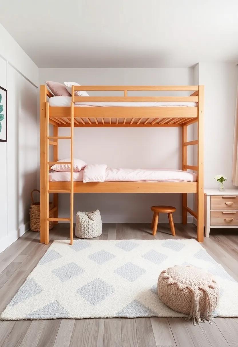 Cozy ⁤Rugs: Place⁤ soft, ⁤playful rugs under ⁢the bunk beds to add warmth‍ and​ comfort, making it a welcoming space for both play and relaxation