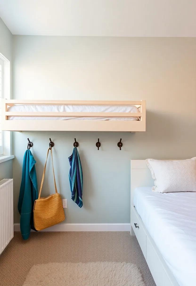 Creative Wall Hooks: Use⁤ decorative wall hooks ⁣or pegs near the bunk beds for ⁤coats ⁤or ⁢bags, merging ⁢style with practicality