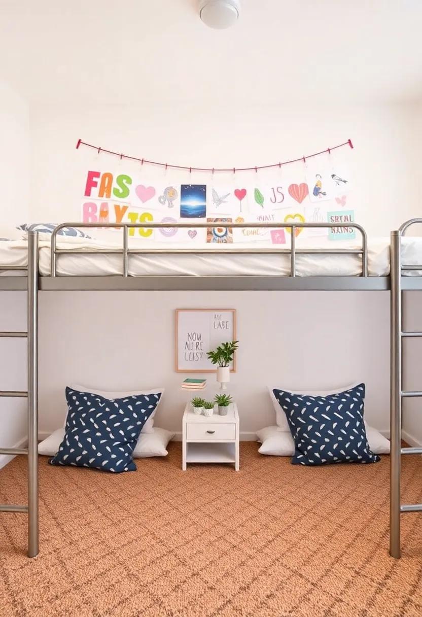 Rotating Art display: Create a rotating art display‍ using wire or clips on the ‌wall above the bunks, showcasing⁢ the girls' artwork as they ⁣create it