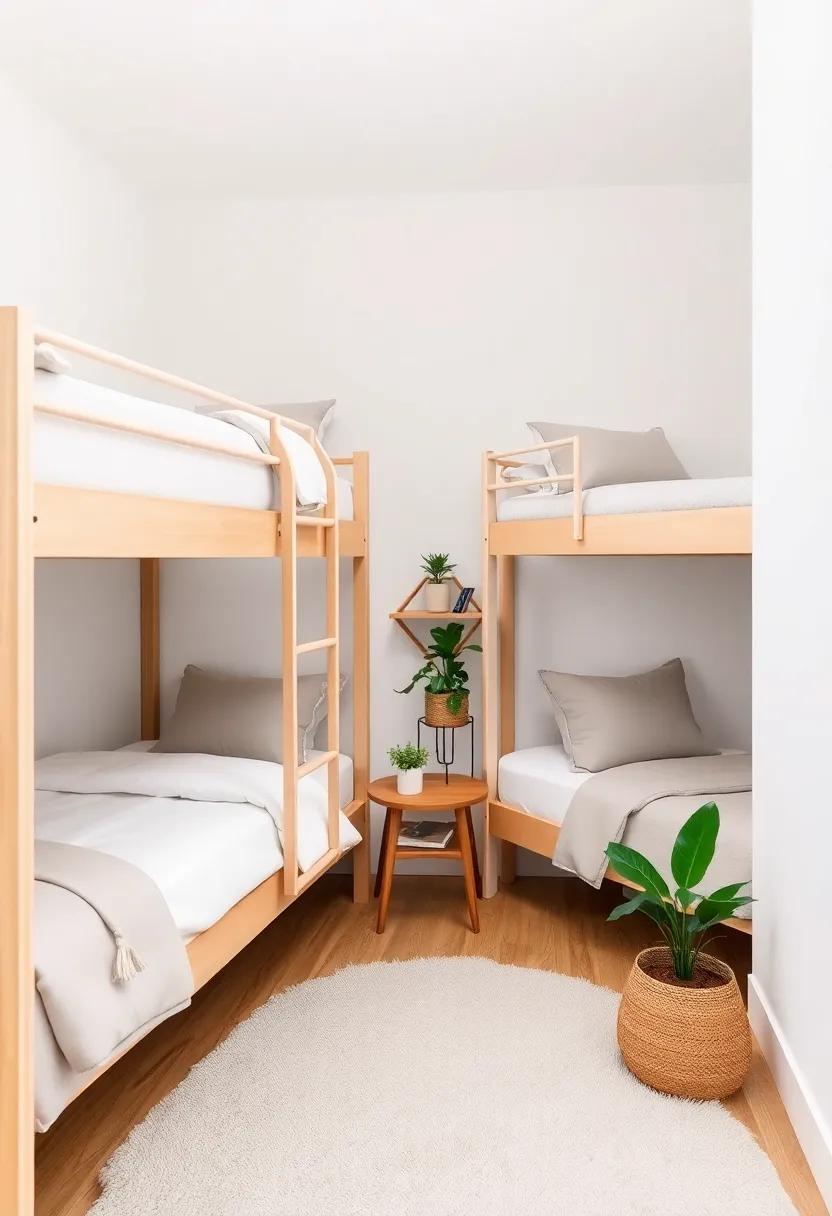 Small Plant Corner: Introduce some greenery ‌by placing⁢ small potted plants on a side table or bookshelf next to the bunk, adding freshness to the space