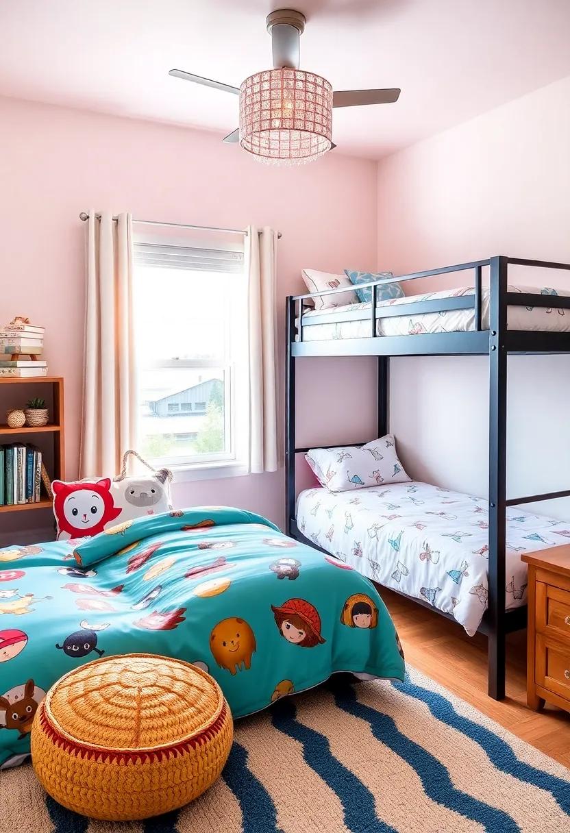 Themed Bedding Sets: Opt for themed bedding sets that ‌align⁤ with the girls'​ interests, like​ animals ⁤or superheroes, adding excitement ‌to their sleeping area