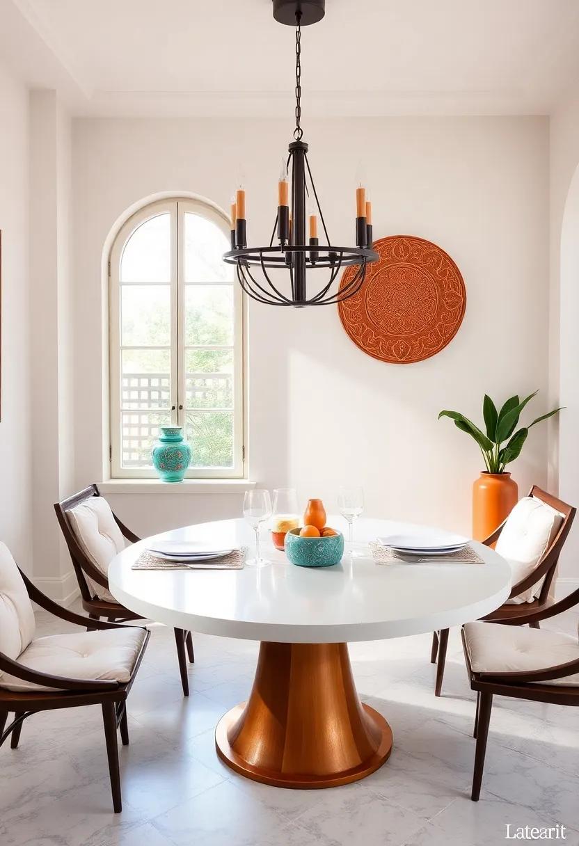 The‌ Artistic Fusion: Embrace a dining room that unapologetically blends⁤ bright ⁢Mexican pottery with sophisticated French style for a playful yet‍ refined dining experience
