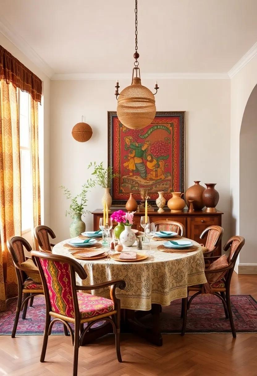 Bohemian Eclecticism: Lose yourself ​in a ⁤whimsical mix⁣ of vibrant ⁣textiles, mismatched tableware, and global artifacts, ⁣perfect for the ‍free-spirited⁢ home chef