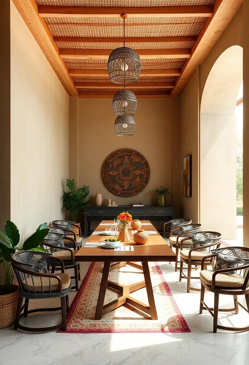 Cultural ⁤Heritage Spaces: Meet a dining room that honors cultural ⁤roots through handmade crafts and ⁣textiles,​ celebrating‍ heritage while embracing modern simplicity
