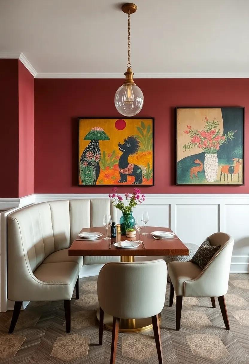 Eclectic‍ Parisian Vibes: Experience a chic dining area combining vintage French​ elegance with bold African art pieces that ⁤break ​conventional norms⁢ and⁢ spark joy