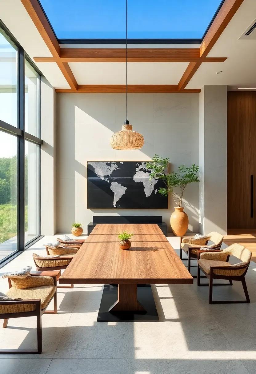 Nature-inspired ‌Sanctuary:⁤ Step into a dining room where earthy tones and reclaimed materials align with‌ Japanese Zen ​aesthetics, promoting peace and connection to nature
