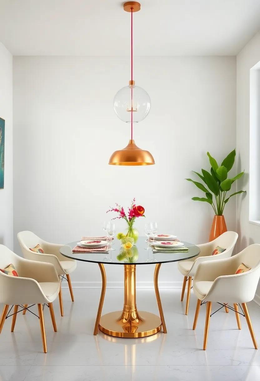 Retro⁢ Fusion Delight: Enjoy a playful dining room that marries vibrant 70s aesthetics with ​globally inspired tableware, ‌creating a⁤ delightful ‍conversation starter