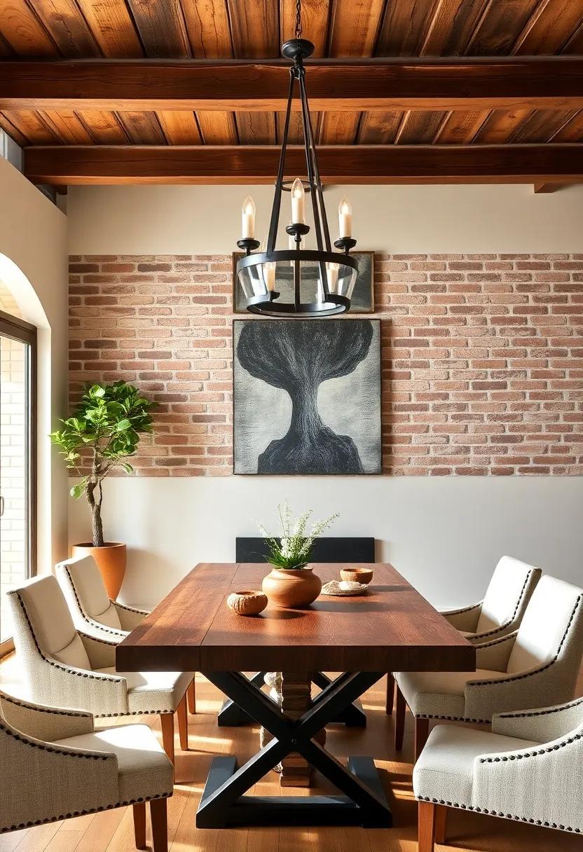 Rustic Mediterranean​ Meets Industrial chic: Marvel at the fusion of reclaimed ‌wood, wrought iron, and terra-cotta elements that create a warm yet ‌contemporary heart of​ the ⁣home
