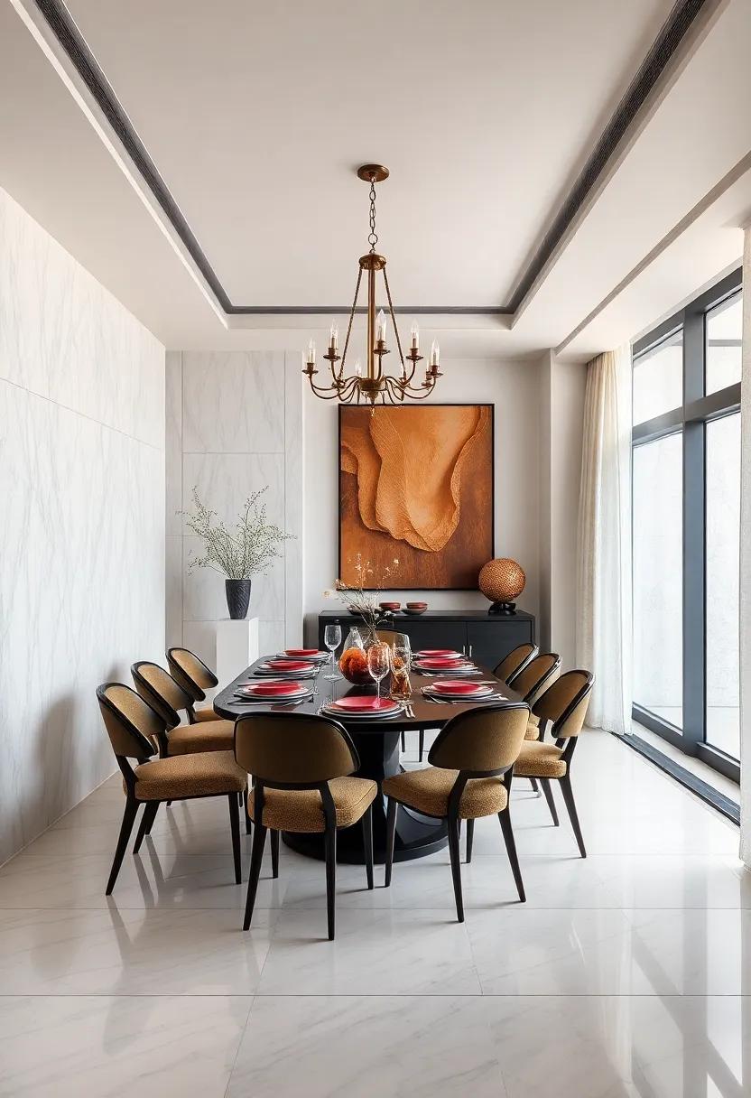 Sophisticated‌ South asian Influence: Appreciate the rich‌ textures⁣ and exquisite detailing in a dining room that draws inspiration from Indian décor while maintaining a modern​ aesthetic