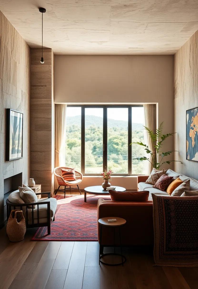 Subtle Earth Tones Inspired ‍by Australian Aboriginal⁤ Landscapes ​Merged⁣ with Nordic Folk art ⁢Details