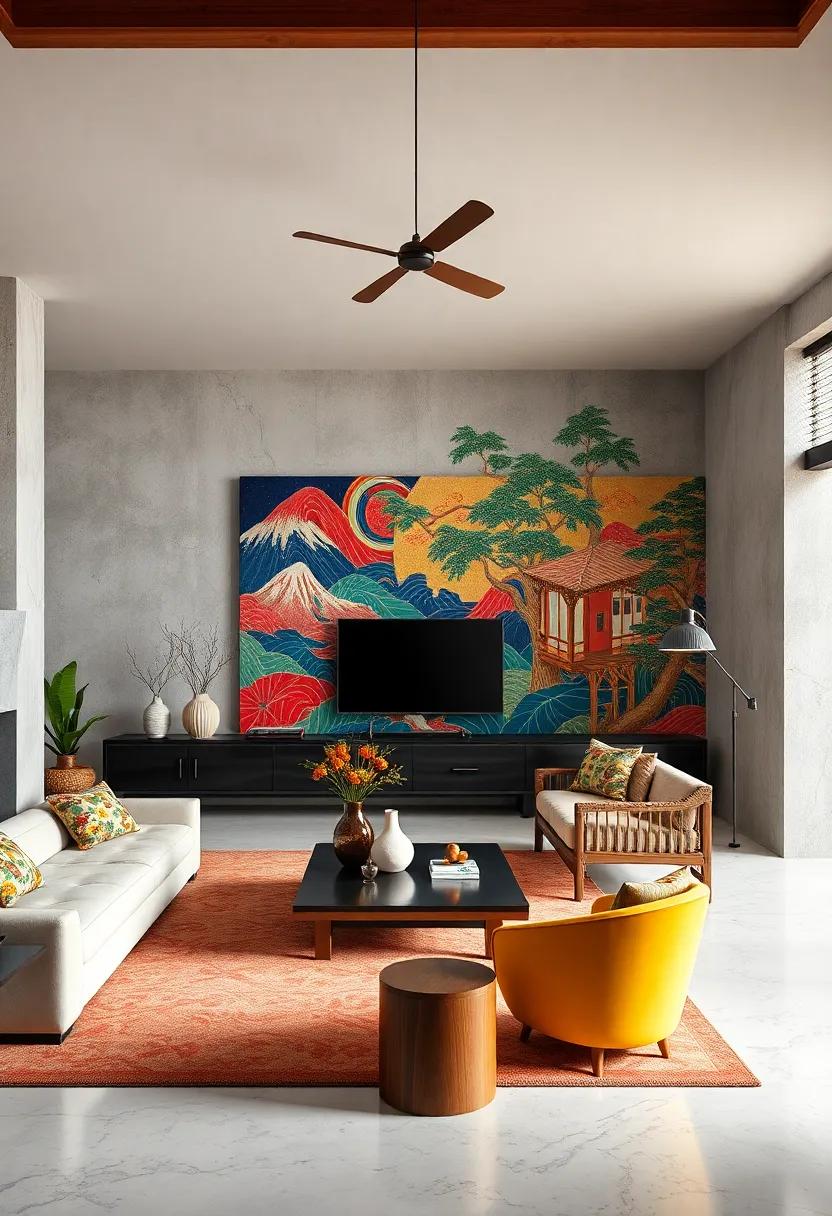 Vibrant Color⁤ Palettes Combining latin American Folklore Art with Japanese Ukiyo-e⁤ Style ⁢Elements