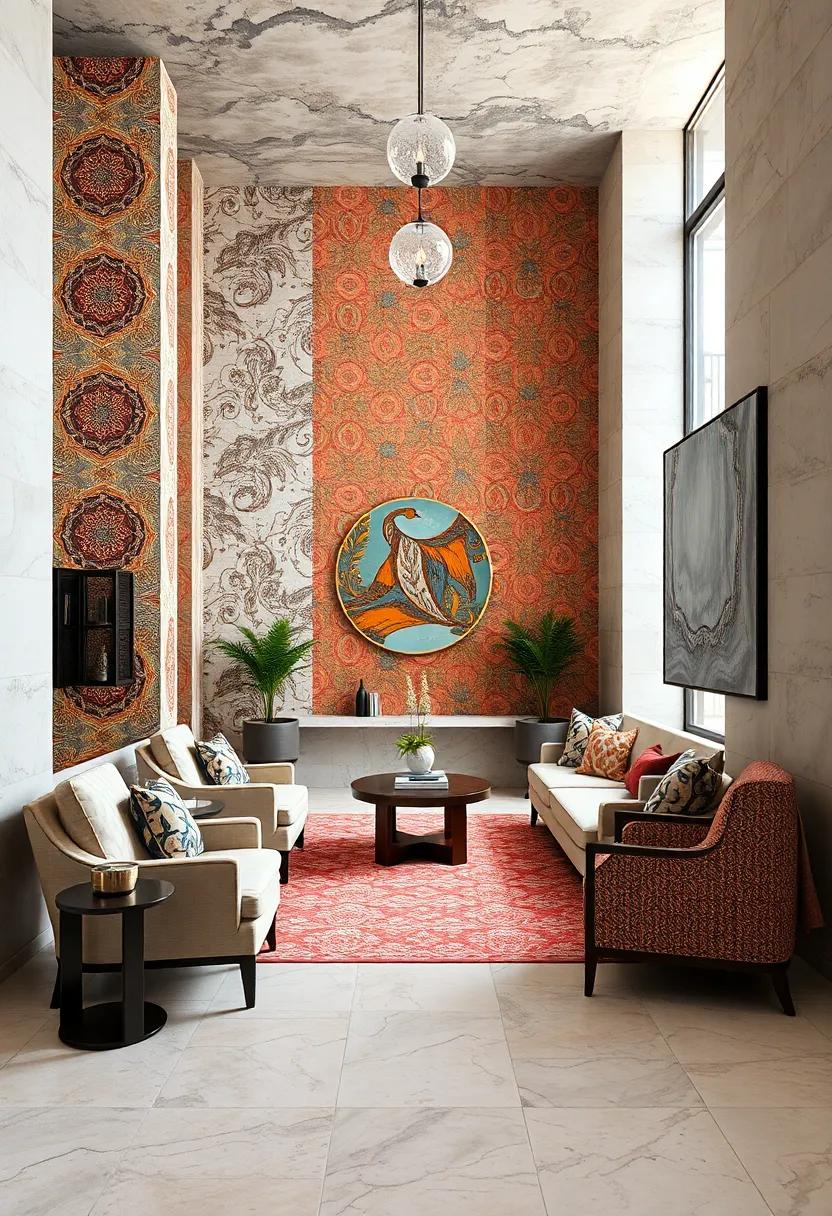 Whimsical Fusion‌ of Indian Paisley Prints with Art Deco​ symmetry Creating a timeless⁣ Visual Experience