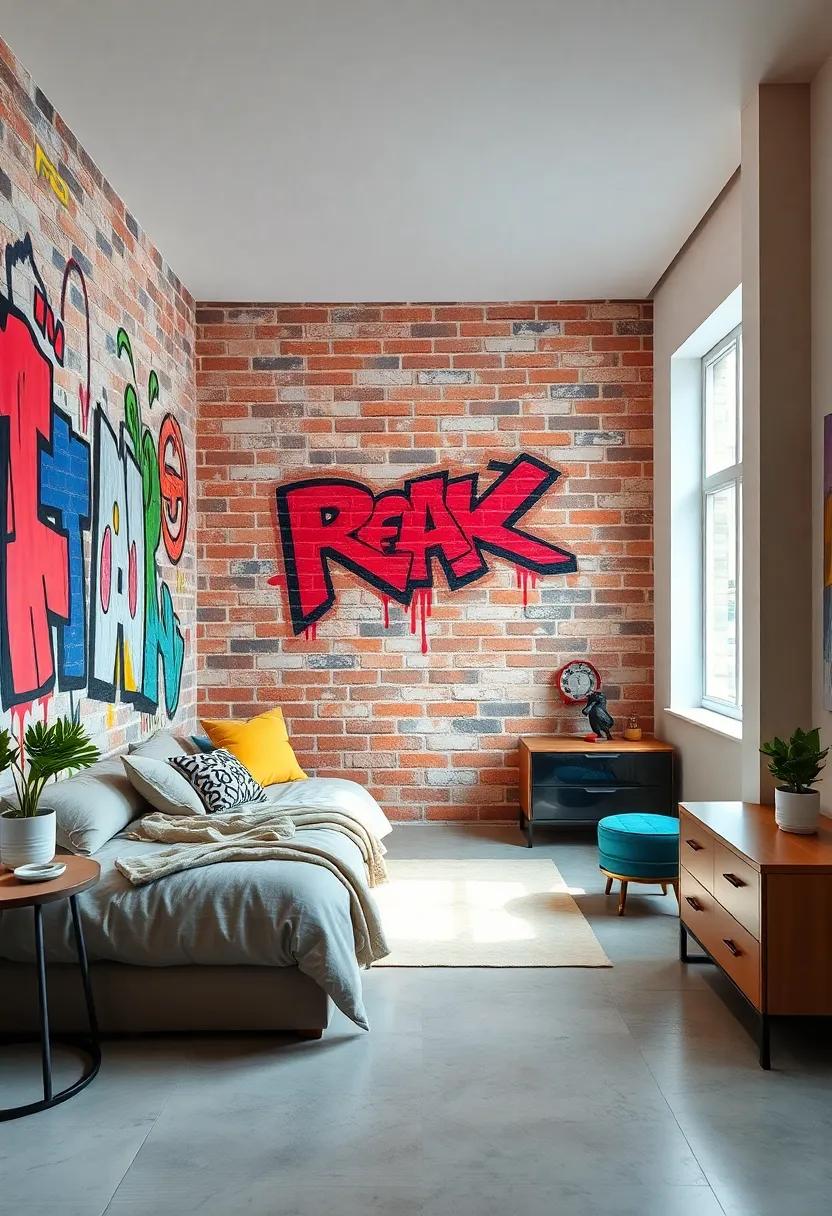 Design a brick wallpaper backdrop for that authentic city feel