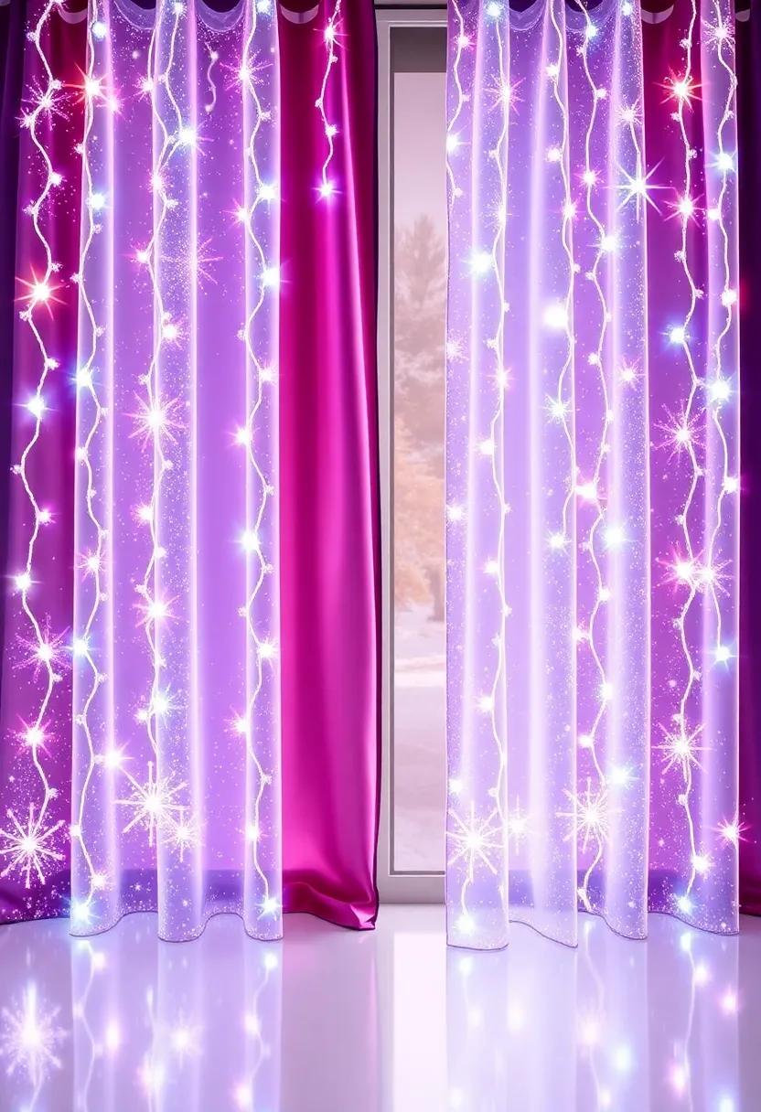 Glittering Lights: bring the⁣ magic‌ of Christmas ⁢lights indoors with these ⁣vibrant curtains adorned with a pattern of sparkling strings of festive lights
