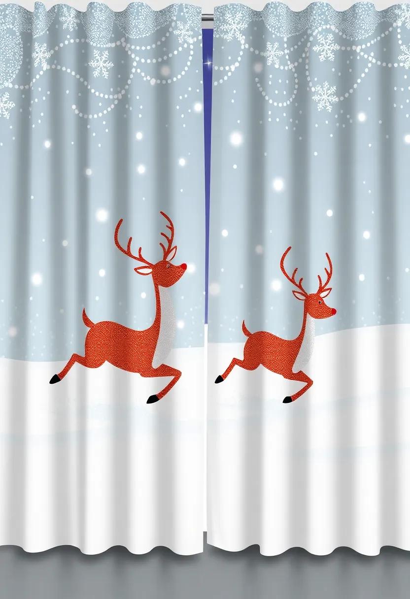 Joyful Reindeer:⁤ Whimsical curtains featuring playful reindeer frolicking​ through a sparkling snowy landscape bring a sense of joy and ‍merriment to any room