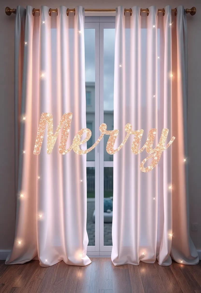 Shiny Merry ‍Messages: Fun and festive curtains featuring ⁣joyful phrases in sparkling typography ⁣make a cheerful statement in any home this season