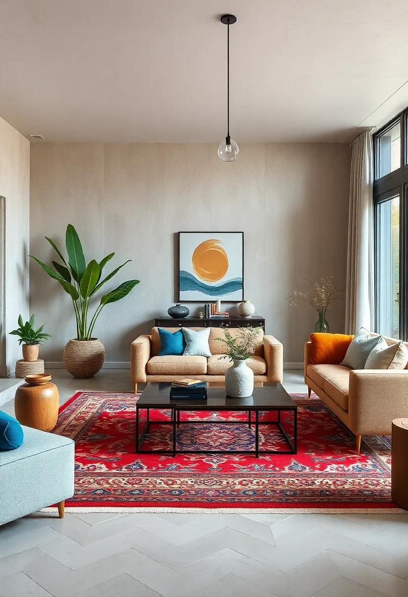 Mixing Rustic Wooden Beams with Sleek Metallic Light Fixtures to Showcase Eclectic Charm