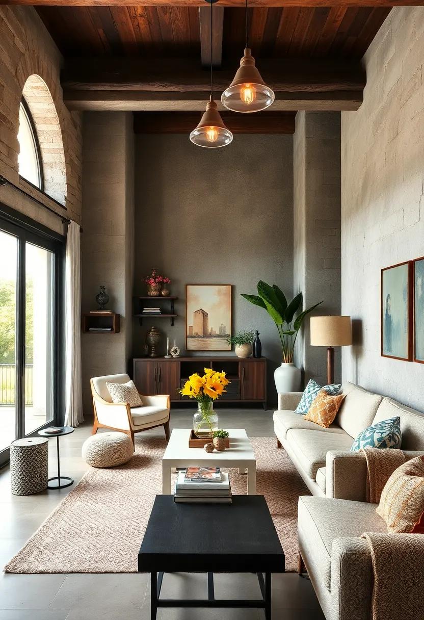 Integrating Mid-Century Lighting Fixtures with Traditional Woven Textiles for Timeless warmth