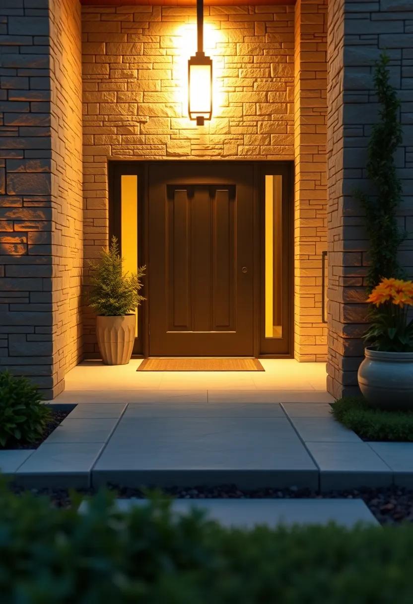 bold⁢ Numeric Font ‍on Illuminated⁢ Plaque Suddenly‍ Standing Out on Stone⁣ Exterior‍ Walls