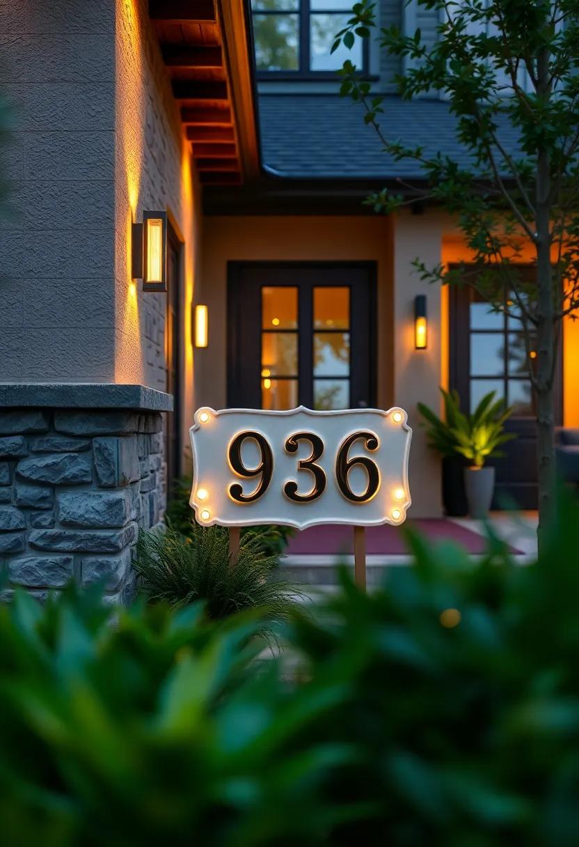 Handcrafted Ceramic Address Plaque with Embedded Lights Bringing Traditional Craftsmanship to‌ Life