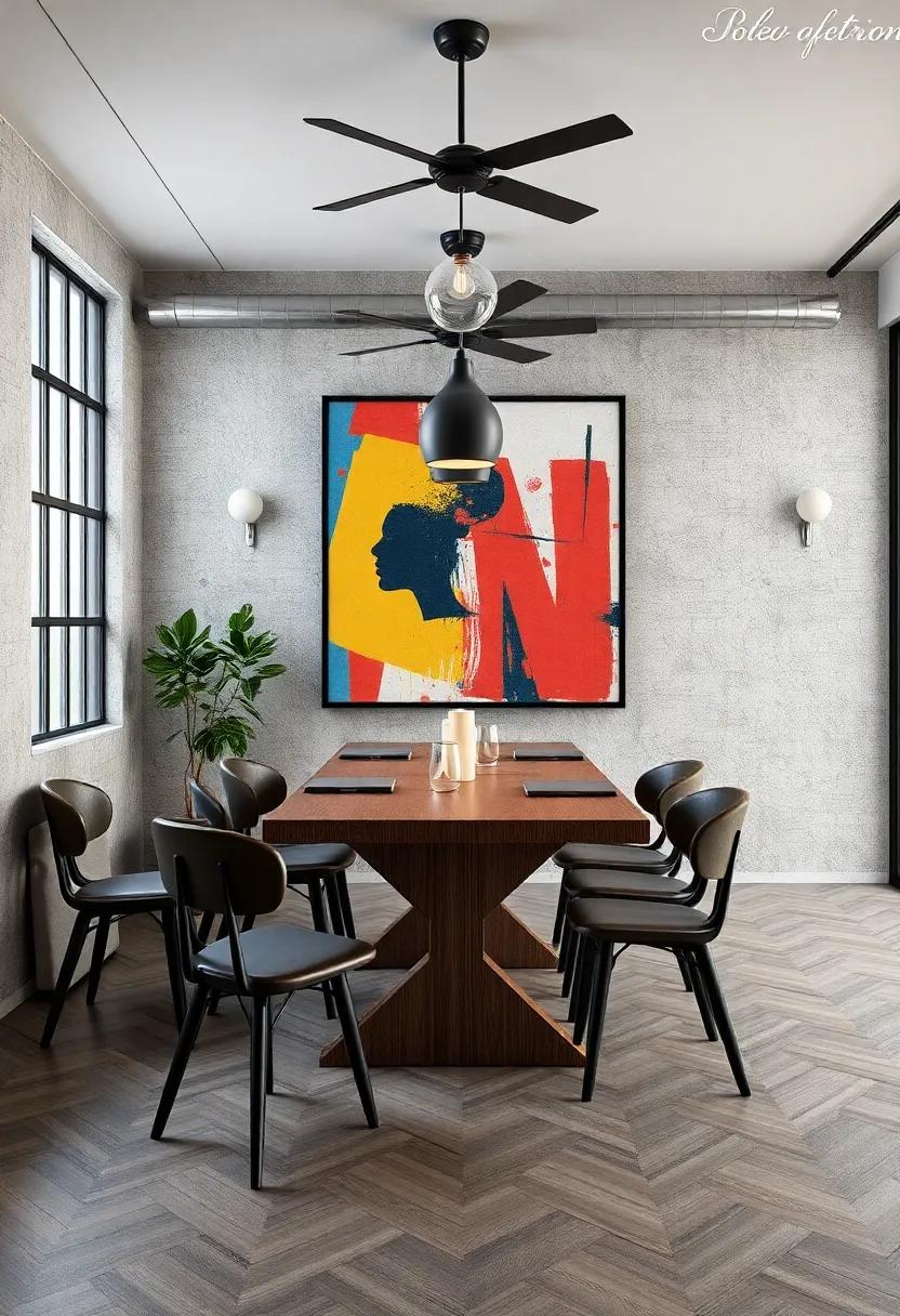 Artistic Wall decor: Incorporating Urban Art ⁢in⁤ Dining‌ Room Designs