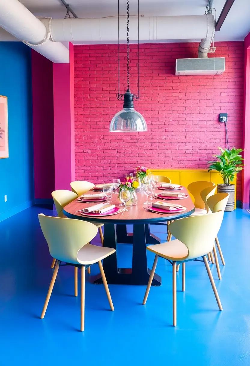 Colorful Table ‍Settings:‌ Making⁤ Bold Statements Within ⁣Industrial Designs