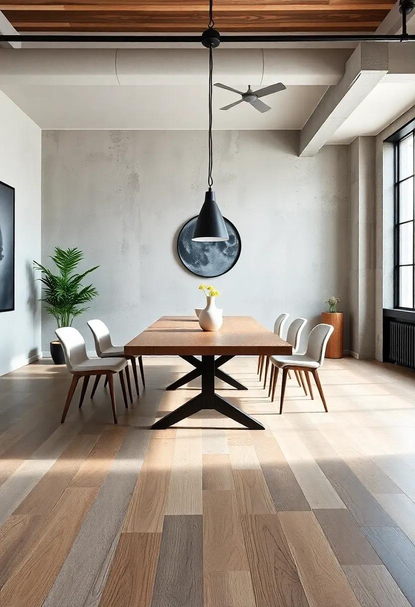 Concrete⁢ vs. Wood: The Perfect‍ Pairing for an industrial Dining Room Floor