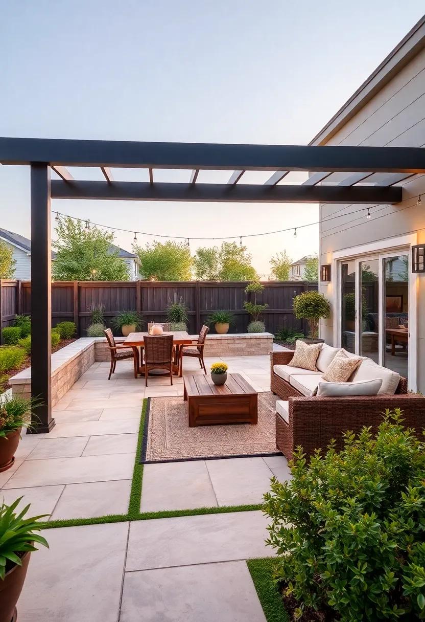 Consider‍ a multi-tiered patio design to create distinct areas for dining, lounging, and gardening, which also adds visual⁤ interest ⁢and dimension