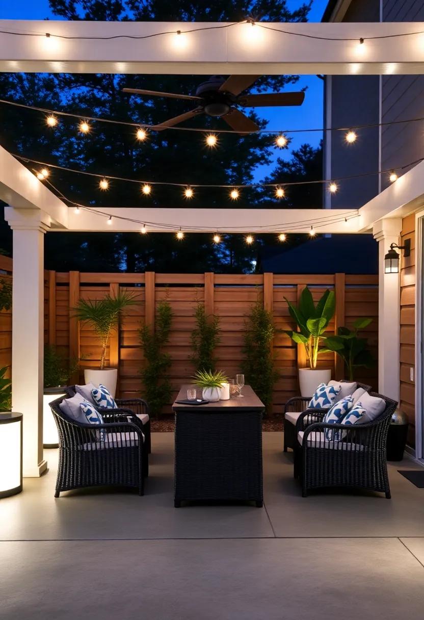 Privacy screens made of outdoor fabric or wooden slats can enhance⁤ intimacy in different zones while adding style and ‌sophistication to your patio layout