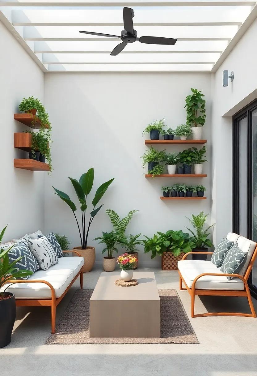 Maximize vertical ⁣space by⁢ adding shelves or vertical gardens, combining functionality with greenery for a ⁤refreshing vibe without sacrificing ⁣floor space