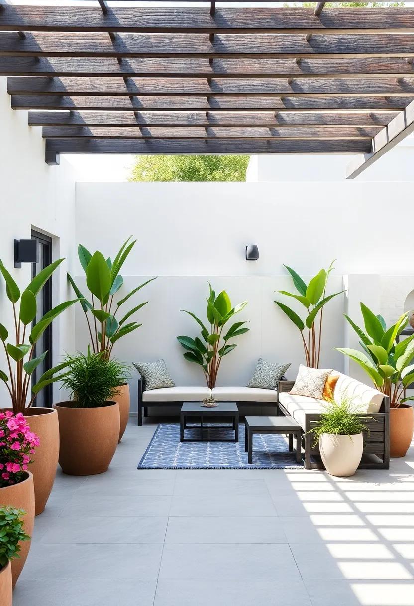 Use oversized planters to create natural ⁣dividers between ⁣different zones, bringing life to the⁤ space while⁢ delineating functional areas