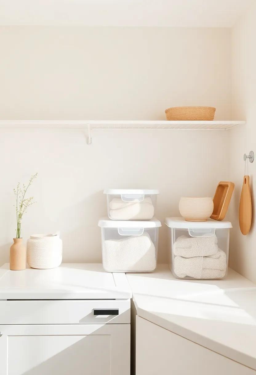 Translucent ⁣Storage Containers in Warm⁤ Tones Enhancing ⁣Visual Consistency