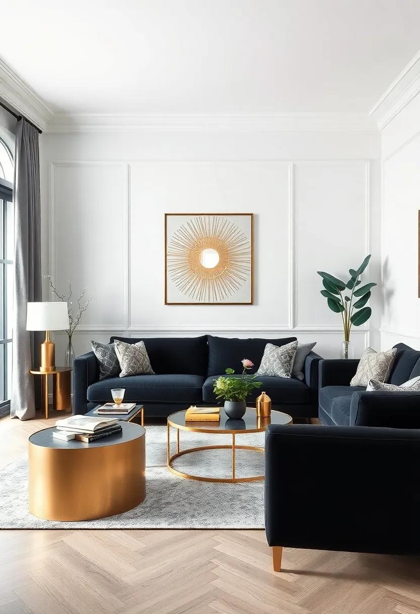 Glamorous Touches: Incorporate metallic accents such as gold or silver in decor to create a chic and sophisticated atmosphere