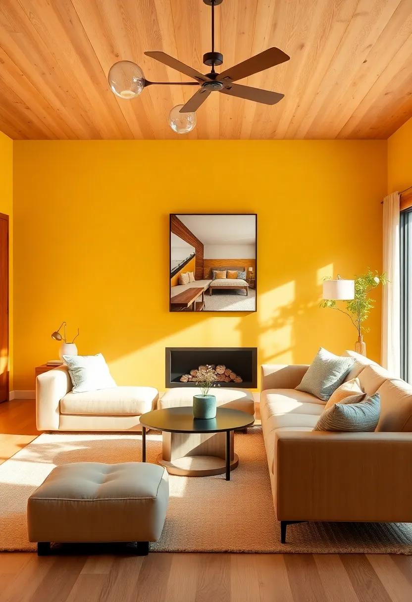 Dusty Blue and Cedar: Subtle dusty blue‌ walls‌ paired with cedar wood bring a soothing and rustic touch ⁣to ⁢the ⁤living room, presenting a calming escape​ from ⁤the hustle and bustle of daily life