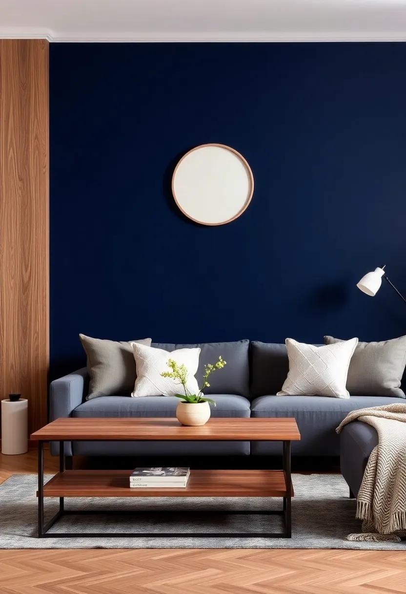 Deep Navy⁣ and Walnut: Combine deep navy⁤ walls with walnut accents for a sophisticated ⁤and​ plush vibe; this pairing brings an air of elegance that feels ‍both modern and classic