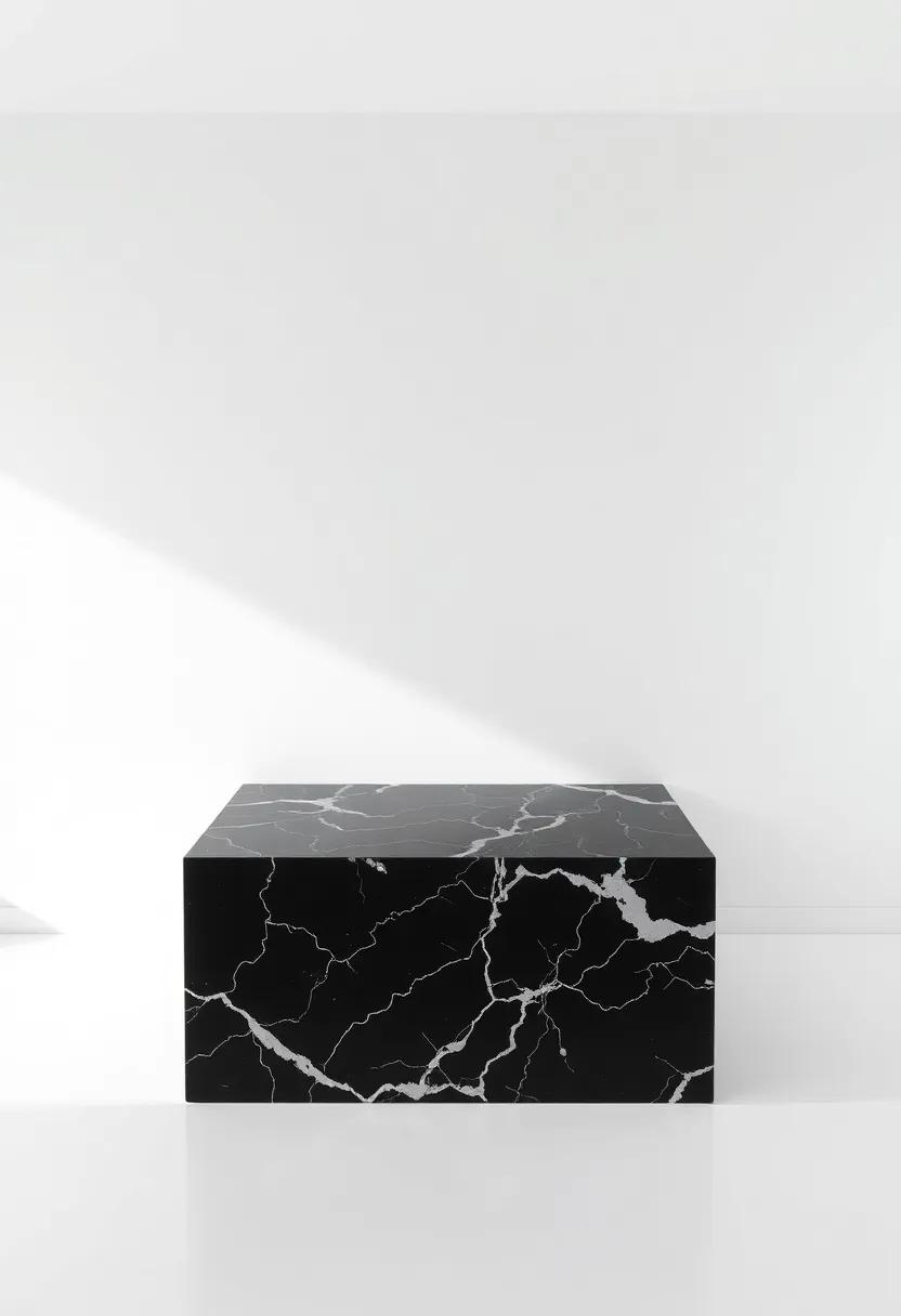 Black Marble Bench: Provide chic seating in any area with a ​luxurious black marble‌ bench that combines form and function