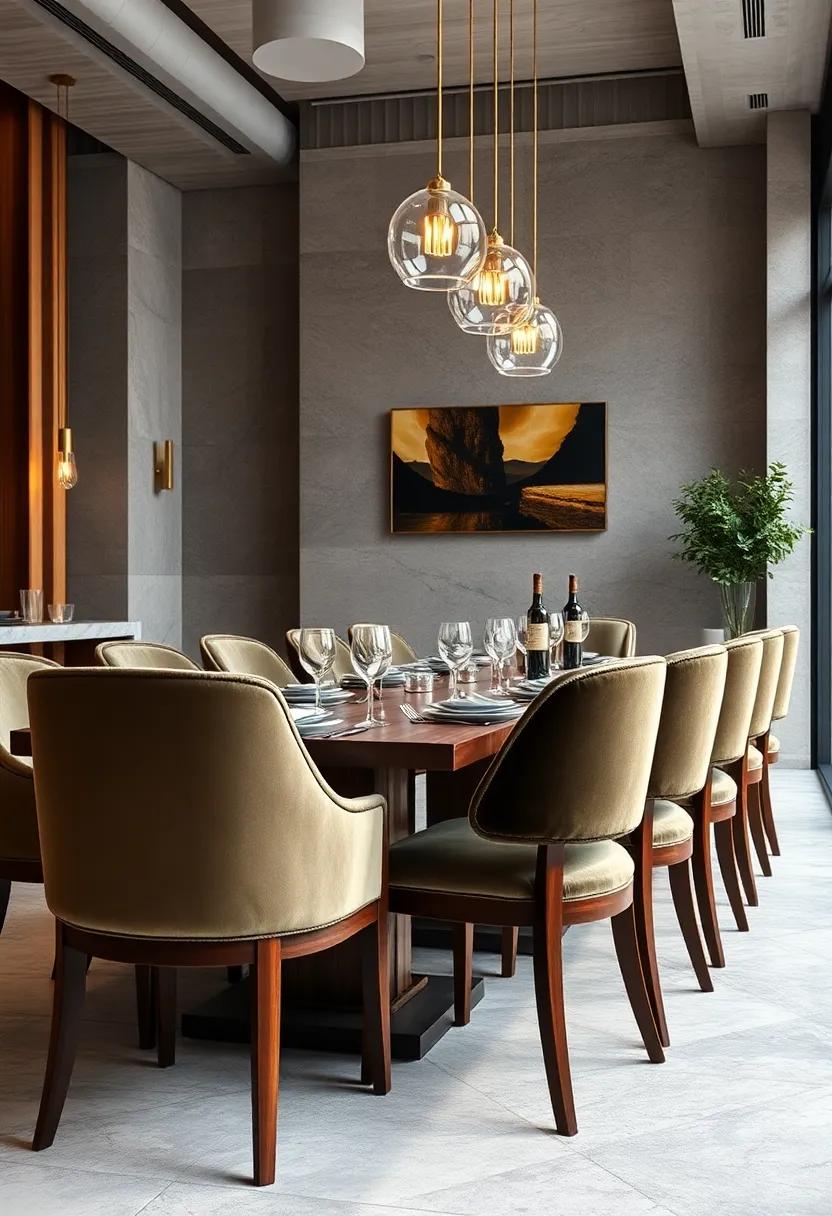 Opulent‌ Velvet Chair Cushions Complementing‍ Rich Wood Finishes ‌for‌ Plush Guest‍ Seating ‌Comfort