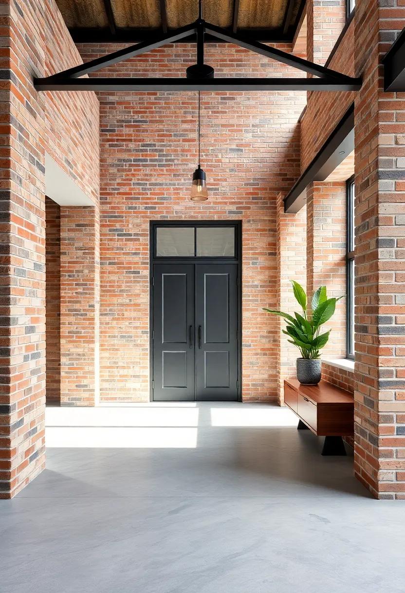 Embracing ⁤Raw Materials: Exposed brick and Steel Elements