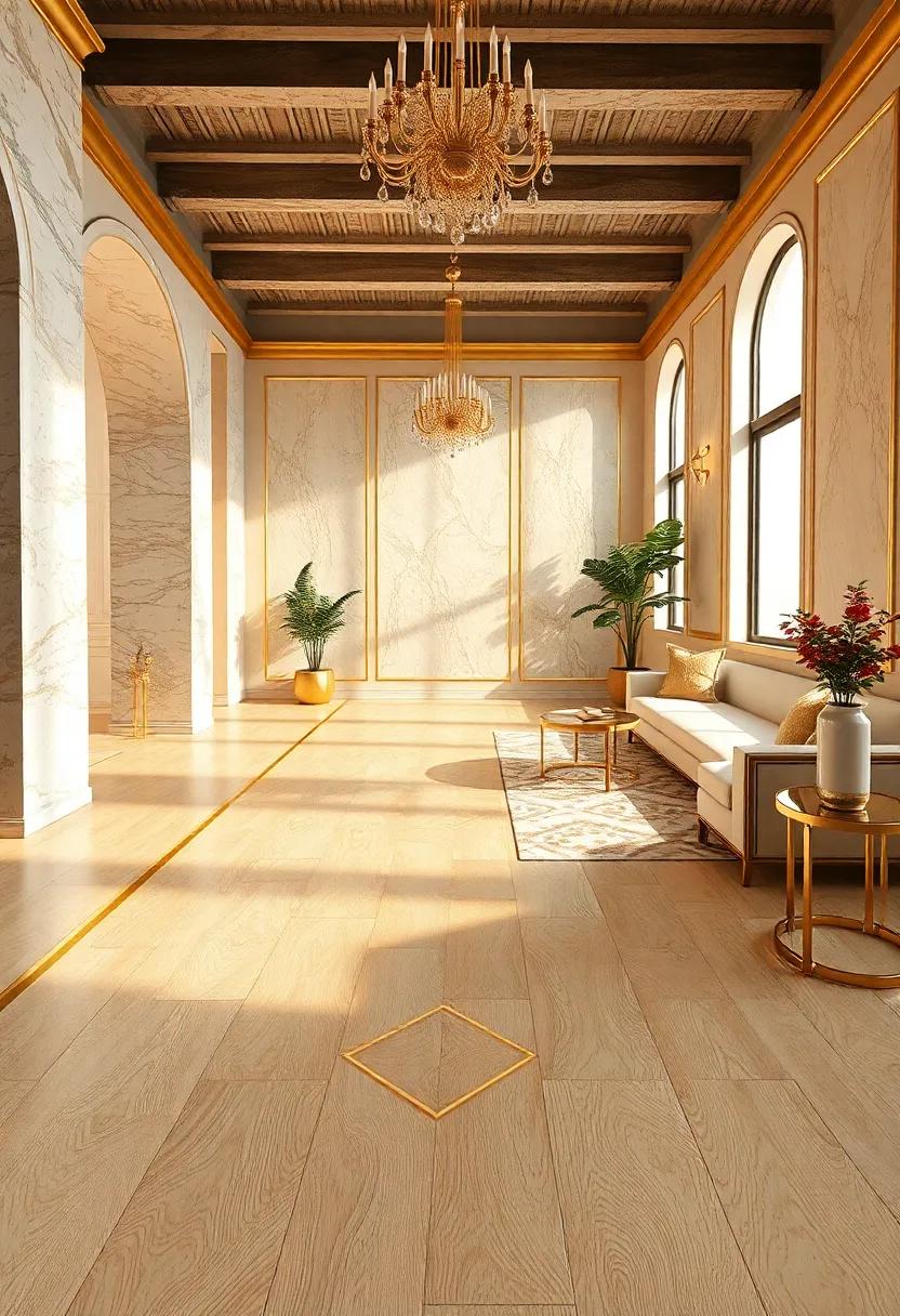 Cream and gold Ombre Textiles for a‍ Subtle Gradient Effect