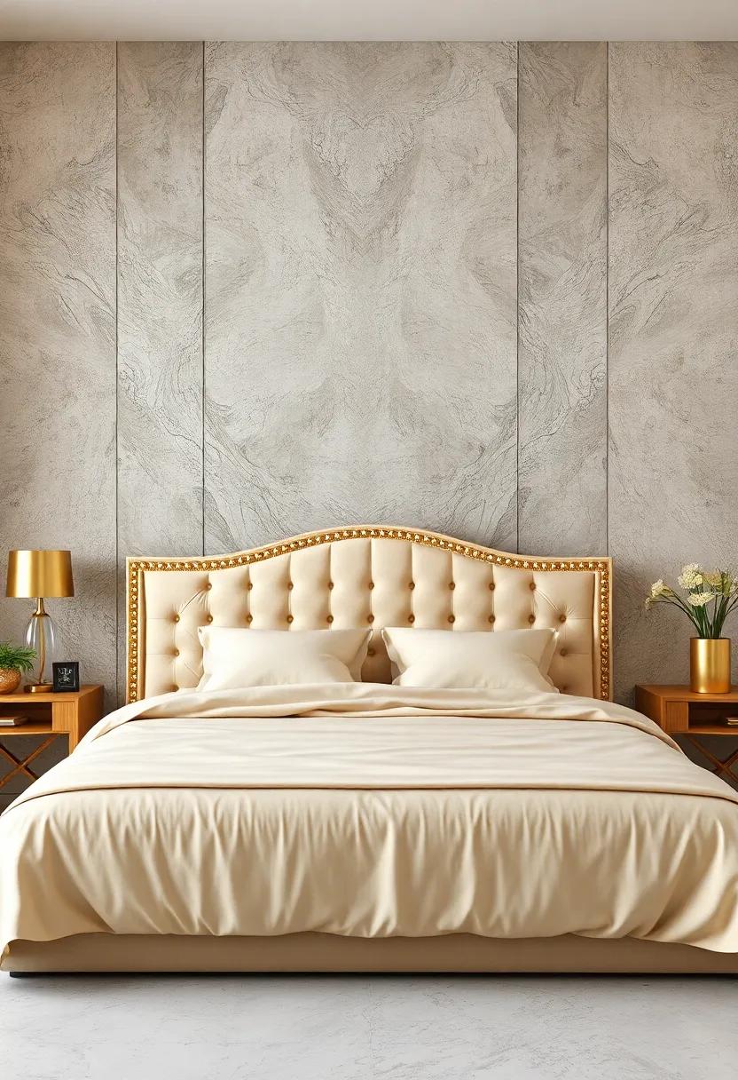 Cream Background‍ with Gold Abstract Art ⁤Installations